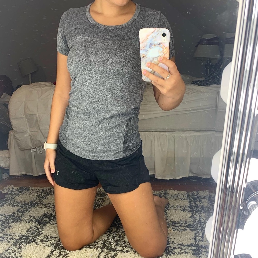 Gray athletic top